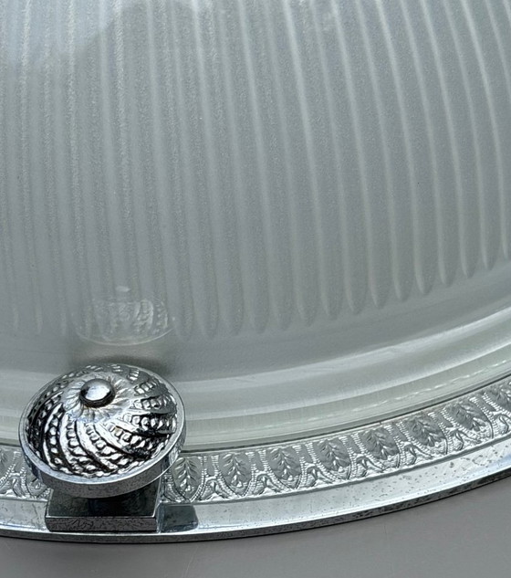 Holophane Art Deco Deckenleuchte – Prismenglas – circa 1930 – Deckenleuchten (photo 5 of 8)
