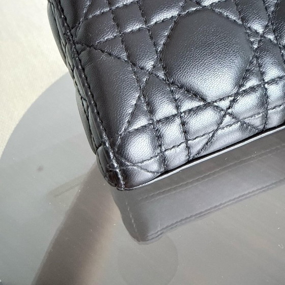 Image 1 of DIOR D-JOY MEDIUM - PELLE DI AGNELLO CANNAGE, NERA, FERRAMENTA DORATA