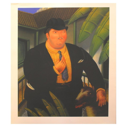 Fernando Botero "De beste vriend van de mens" 1932 Litografie