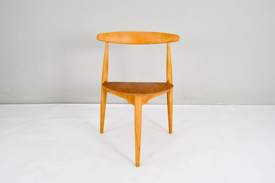 Image 1 of Fh4103 Heart Dining Chairs By Hans Wegner For Fritz Hansen, Denmark, 1950S, Set Of 4