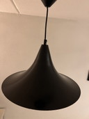 Vintage Black Witch Hat pendant lamp by W.L.P.