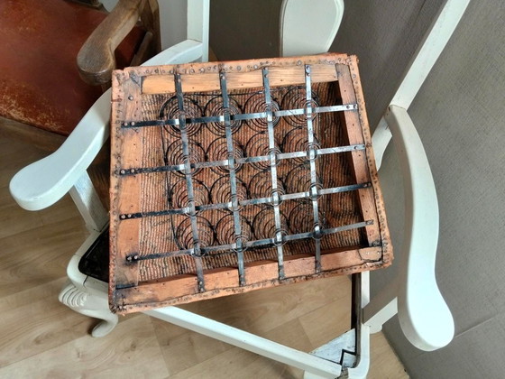 Pair of Queen Anne style Armchairs, Wood, Skai, Brown (photo 3 of 5)