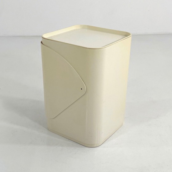 Image 1 of Cesto portabiancheria bianco di Anna Castelli per Kartell, anni '70