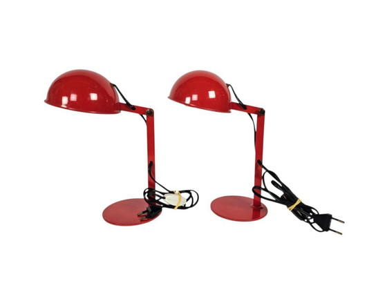 Image 1 of Lampes de bureau/de table style industriel milieu du siècle (2) - Italie - années 70