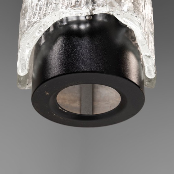 ‘Ice’ glazen hanglamp, Scandinavisch, jaren 60, set van 4 – Hanglampen, Glass (photo 10 of 10)