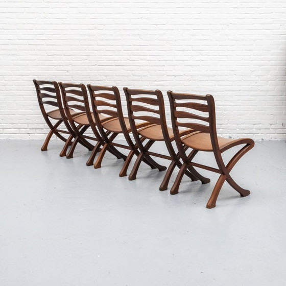 Image 1 of Marc Van Rampelberg Muninga Wood Dining Room Set anni '80