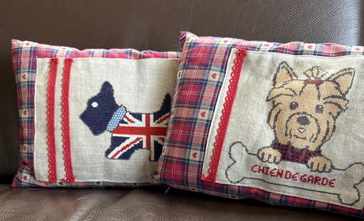 Twee sier kussentjes Terriër