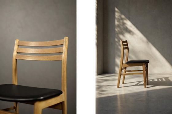 Image 1 of Vintage Scandinavische eikenhouten eetkamerstoelen uit het midden van de 20e eeuw van Sax Møbelfabrik, jaren 60, set van 4