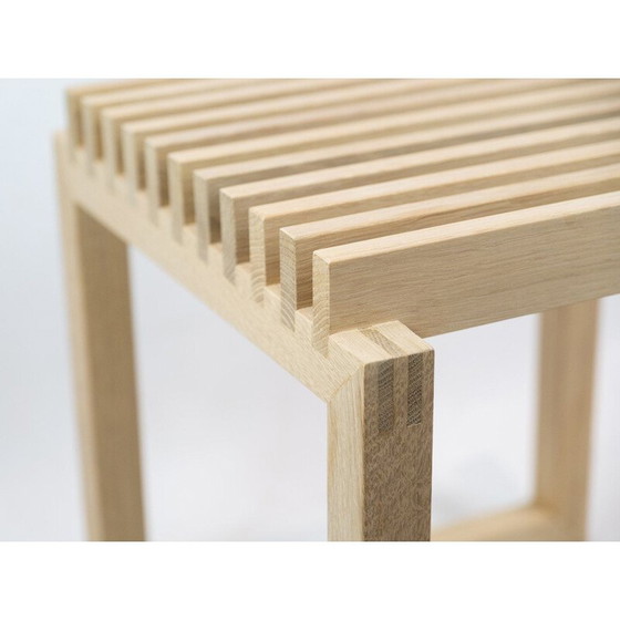 Image 1 of Vintage Trip Trap Cutter stool of oak by Niels Hvass