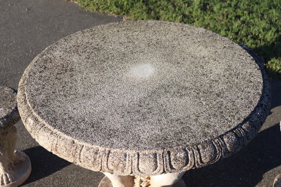 Image 1 of Set da giardino con tavolo e 6 sgabelli, Italia, inizio XX secolo