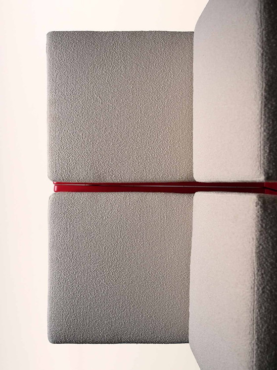 Image 1 of Paire de chaises longues scandinaves vintage, rouge cerise