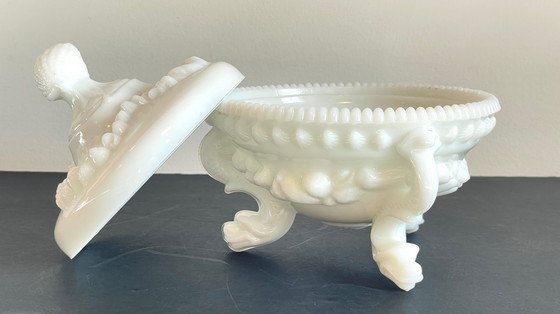 Image 1 of Vintage opaline glass candy dish