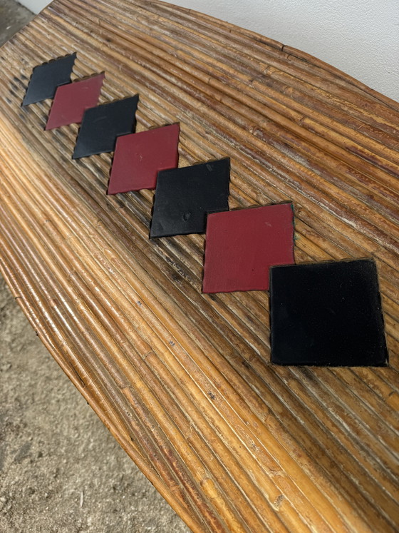 Image 1 of 1960s rattan and bamboo coffee table