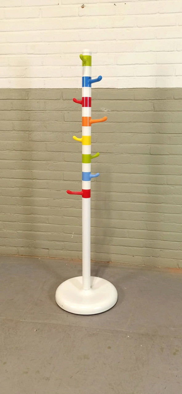 Crooked IKEA coat rack, design Annie Huldén Sanna Dahlman