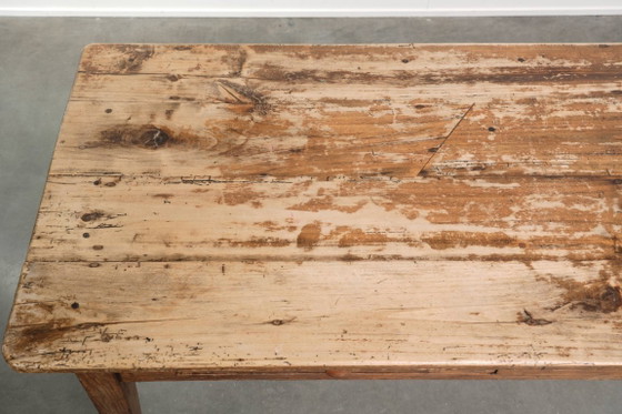 Image 1 of Mooie stoer geleefde landelijke Franse boeren eettafel uit eind 19e eeuw voor 4 tot 6 personen