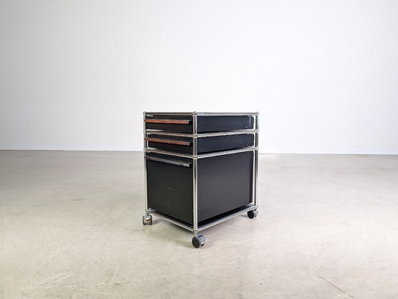 Image 1 of 6x roulettes pour armoire de bureau mobile USM Haller bleu foncé ouvert