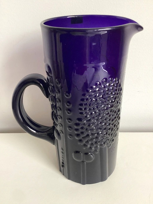 Nuutajarvi - Flora - Krug aus violettem Glas – glazen karaffen