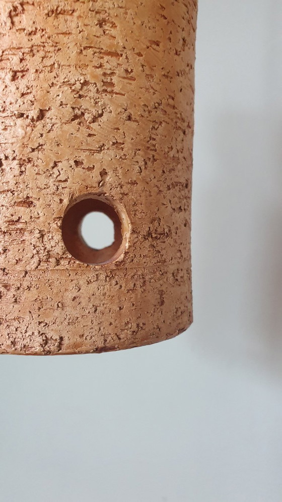 Image 1 of Set di 2 lampade a sospensione vintage in ceramica, Germania Ovest, vetro lava