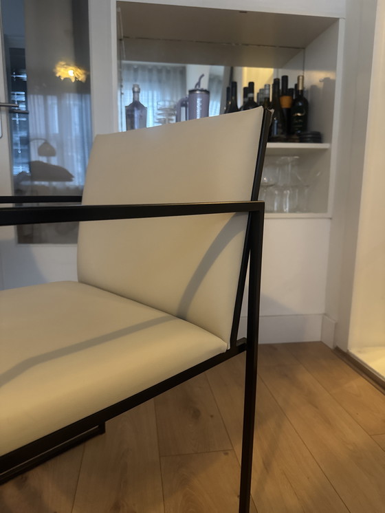 Image 1 of 4x By Crea Designer-Esszimmerstühle mit veganem Lederbezug, neuwertig