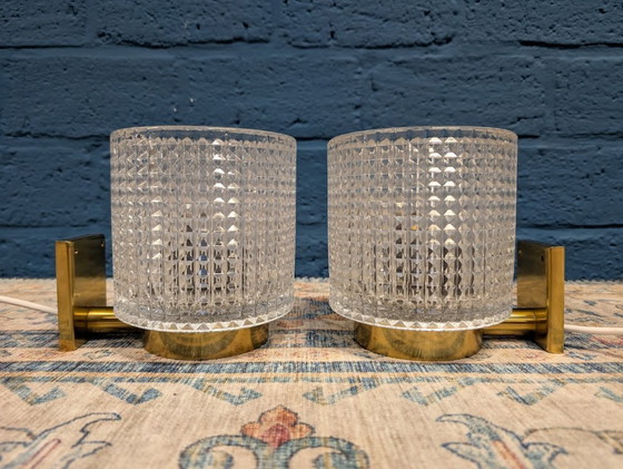 Image 1 of 2 lampade da parete vintage, Carl Fagerlund per Orrefors, anni '60