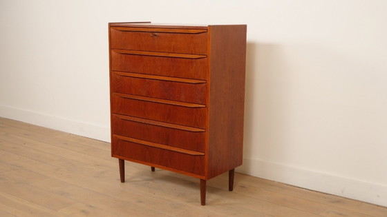 Image 1 of Commode vintage danoise | Teck | 6 tiroirs | 108 cm