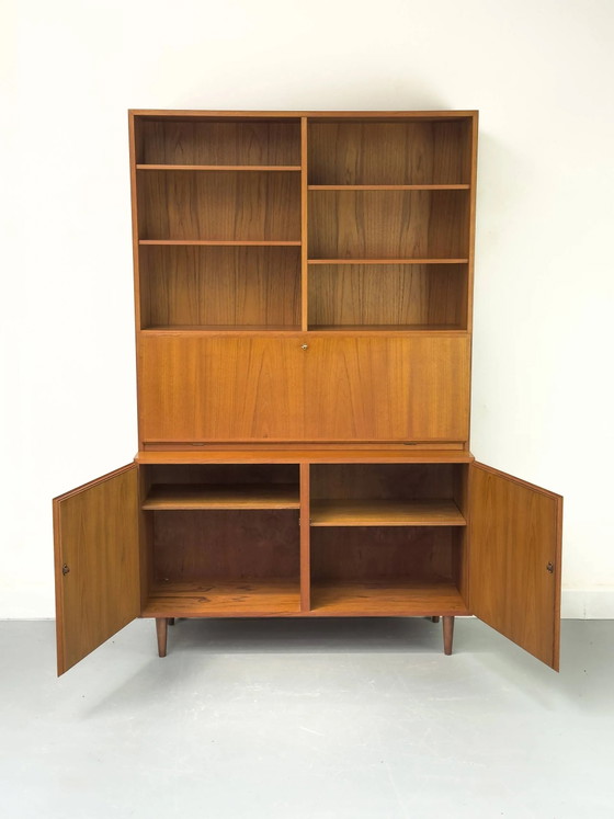 Libreria vintage in teak con scrivania di Omann Jun, anni '60 – Librerie, Scandinavian (photo 5 of 31)