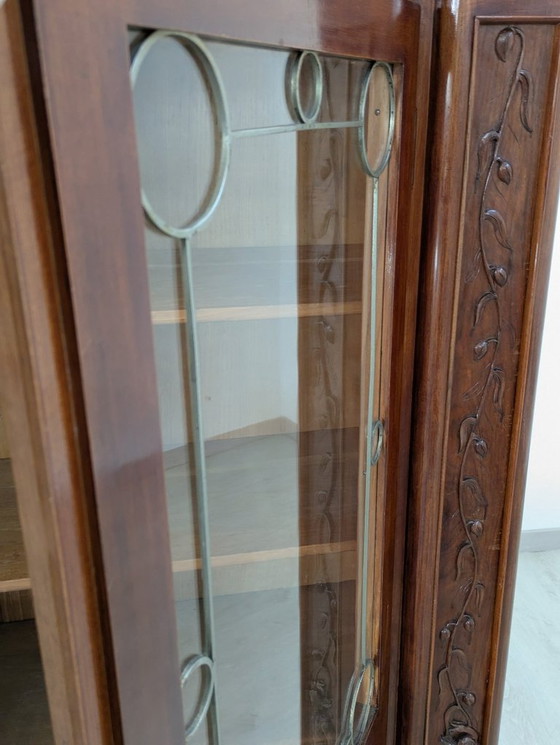 Image 1 of Vitrine - Hout, Messing, Glas