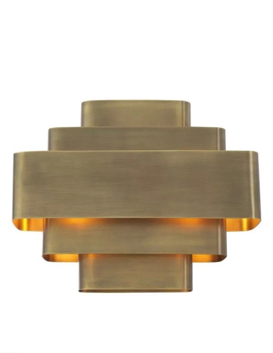 Image 1 of Applique Eichholtz Pegaso, 2 pièces, Art Déco, laiton vintage/laiton brossé