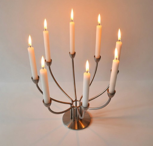 Bougeoir vintage IKEA Stockholm à 8 bras – 1999 (avec 8 bougies)