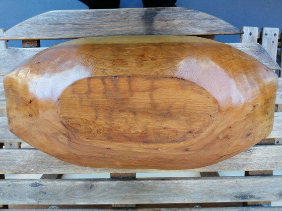 Image 1 of Ciotola ovale in legno ulivo anni 50’ 48x24