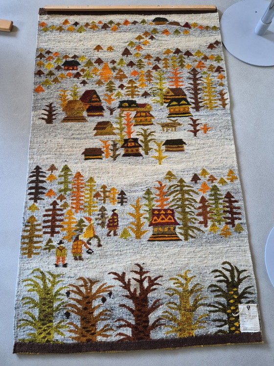 Zeldzame vintage Poolse kelim – Lowinska, Vloerkleden en tapijten, Wool (photo 3 of 5)