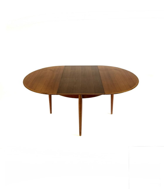 Image 1 of Vintage extendable walnut dining table, Lübke '60