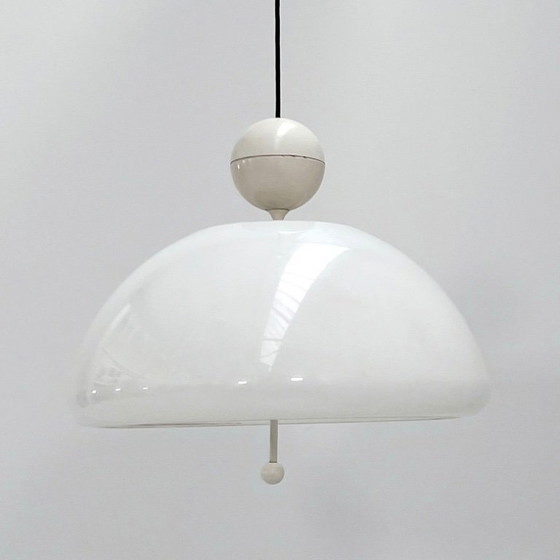 Image 1 of White Saliscendi Pendant Light by Elio Martinelli for Martinelli Luce, 1970s