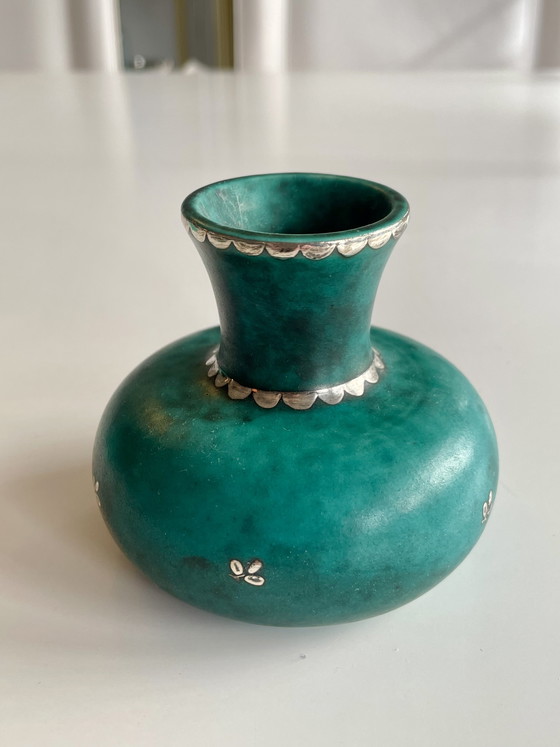 Image 1 of Set aus 3 Keramiken von Wilhelm Kåge Serie Argenta für Gustavsberg