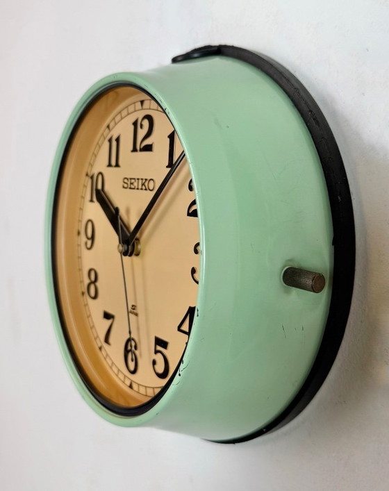Image 1 of Vintage groene Seiko scheepswandklok, jaren 70