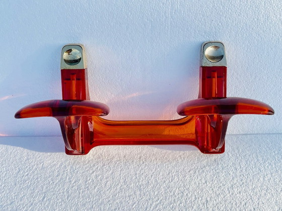 Image 1 of Vintage, Burnt Orange Bathroom Accessories by Grosfillex 1970s, Set of 4