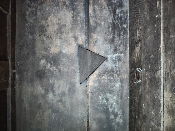 Image 1 of Baúl antiguo de madera maciza para mantas