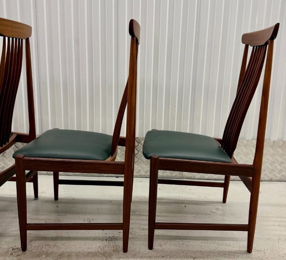 Image 1 of Chaises de salle à manger danoises en teck, Arne Vodder