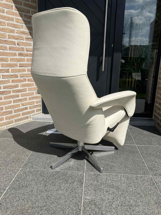 Image 1 of Jori Symphony Pelle beige (bianco crema), Medi, poltrona reclinabile monomovimento