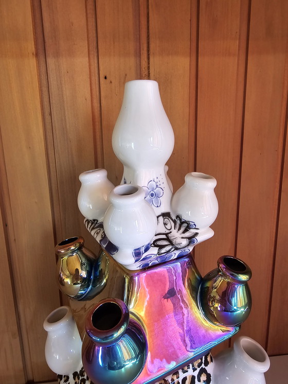 Image 1 of Delft Blue tulip vase