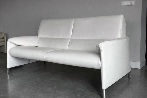 Canapé design Leolux Felizia – Cuir blanc – 185 cm