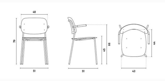 Image 1 of Sillas de diseño De Vorm, silla apilable de fieltro para mascotas Hale, como nueva.