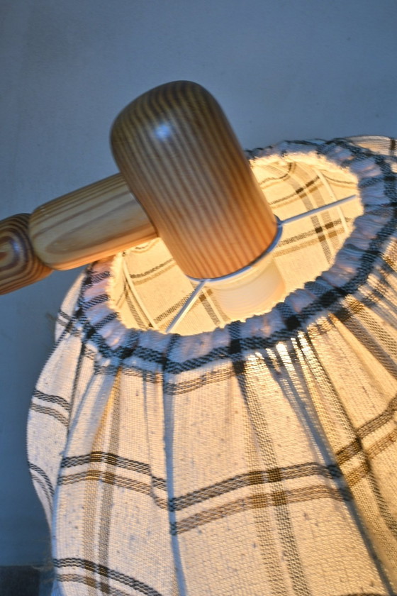 Image 1 of Adjustable Vintage Floor Lamp - Solid Pine, Steinhauer 1970s