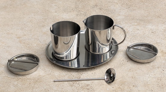 Image 1 of Set zucchero e latte WMF Chromargan Design in acciaio inox