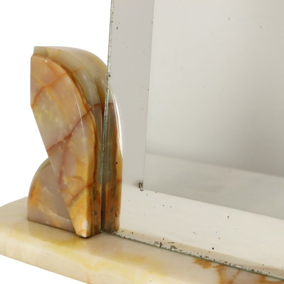 Cuadro grande estilo art déco con marco de fotos, mármol ónix y borde espejado. – Marcos de fotos, Marble (photo 11 of 22)