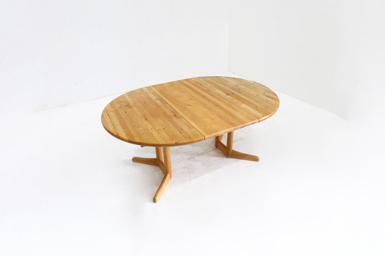 Image 1 of Table de salle à manger ronde extensible vintage danoise Vamdrup Stolefabrik