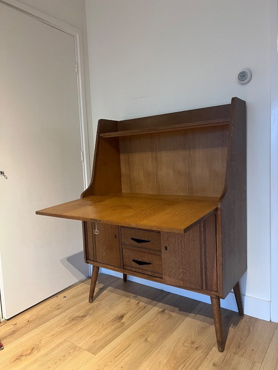 Vintage Secretaire – Storage cabinet, Wood, Metal (photo 2 of 5)