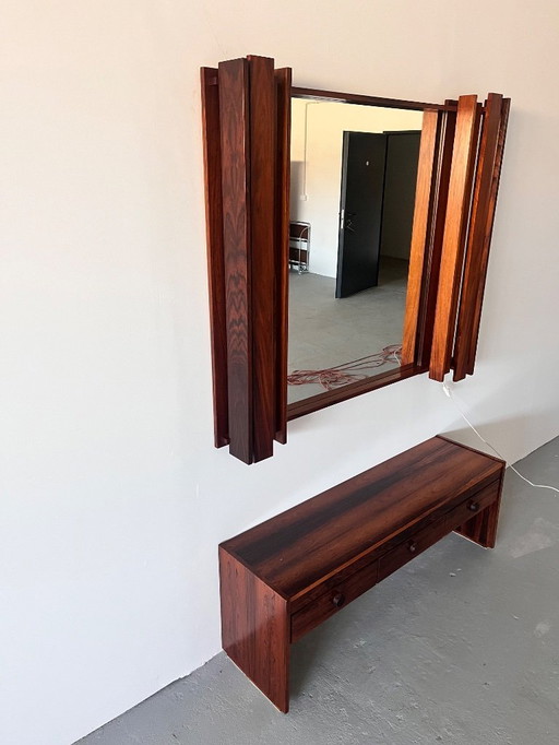 1970s Mirror with Cabinet, Norway 