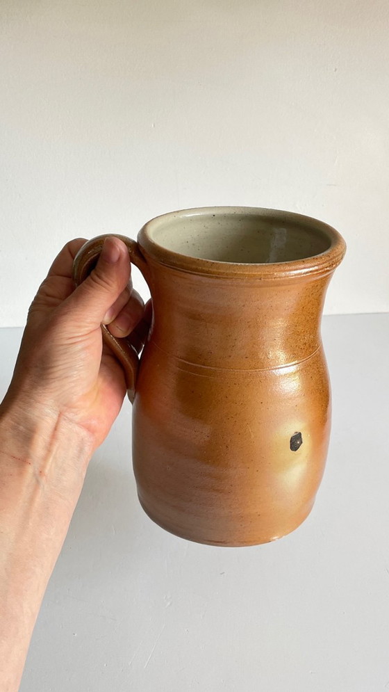 Image 1 of Vintage beige aardewerken kan