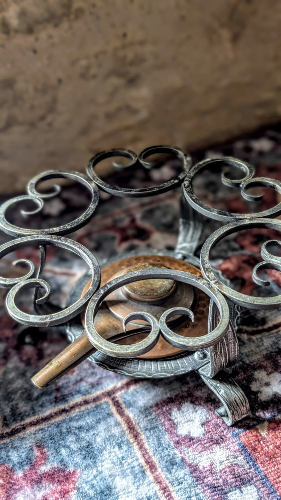 Image 1 of Set da fonduta NELSI in rame martellato, Souillac, Francia